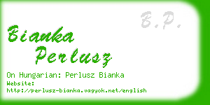 bianka perlusz business card